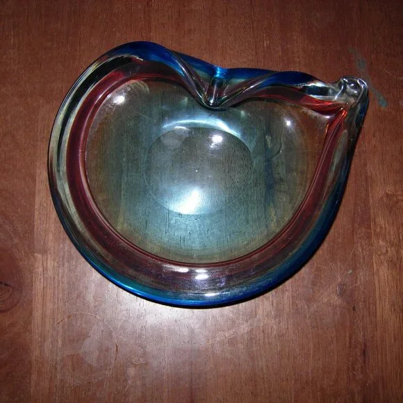 Vintage Murano Italian Glass MCM Console Bowl